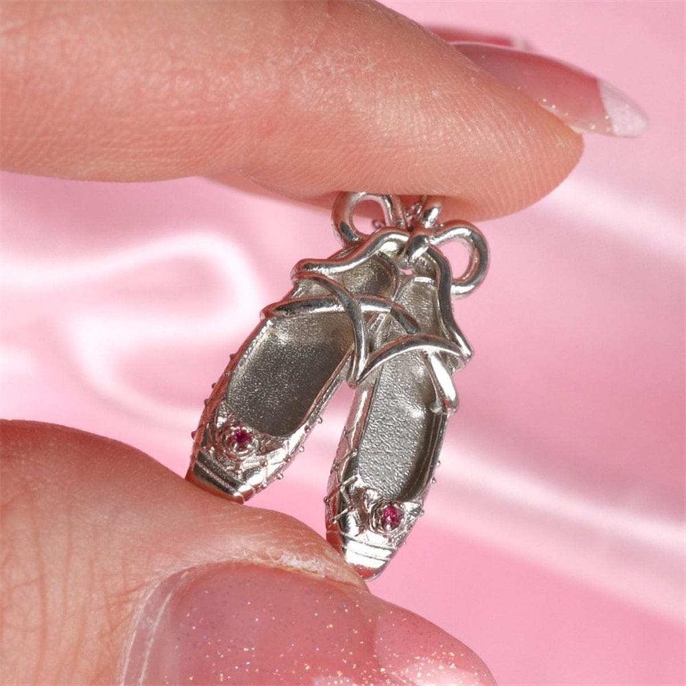 Copper Ballet Shoe Pendant Necklace - Trendsi - Flyclothing LLC