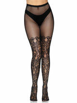 Drew Floral Vine Fishnet Tights