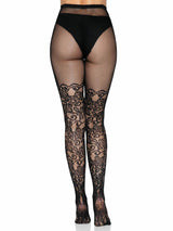 Drew Floral Vine Fishnet Tights