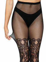 Drew Floral Vine Fishnet Tights