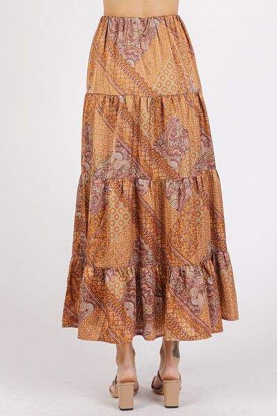 Mittoshop Paisley Patchwork Print Satin Maxi Skirt - Trendsi - Flyclothing LLC