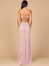 Embellished Gown with Slit And Low Back