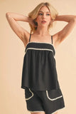 Aemi+Co Bali Rickrack Trim Cami - Trendsi