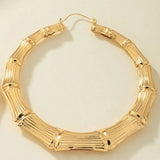 Stainless Steel Textured Hoop Earrings - Trendsi - Flyclothing LLC