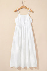 Stripe Square Neck Cami Dress with Pockets - Trendsi - Flyclothing LLC