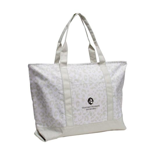 Texas A&M - San Antonio Leopard Pattern Tote - Logo Brands - Flyclothing LLC
