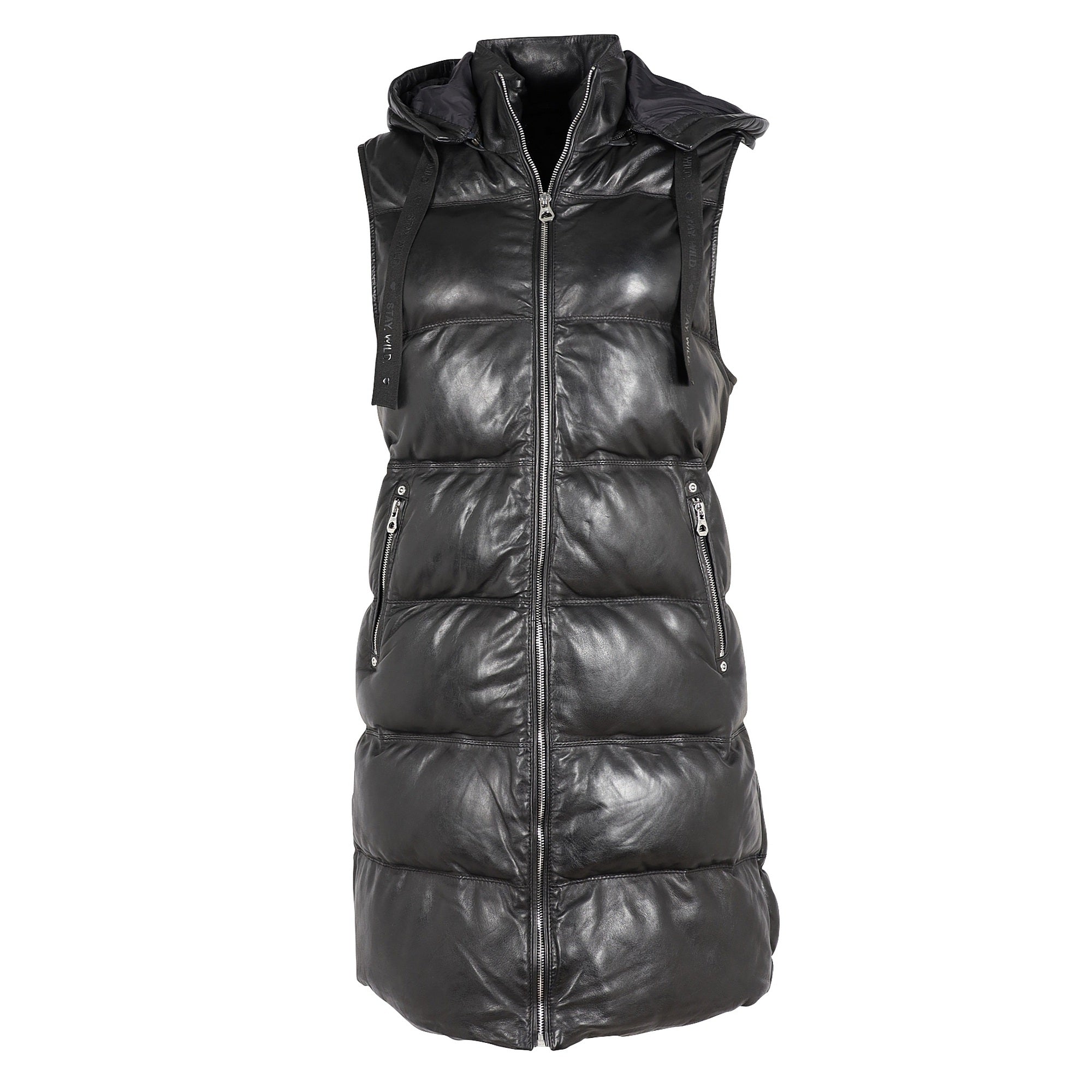 Veo CF Leather Vest, Black