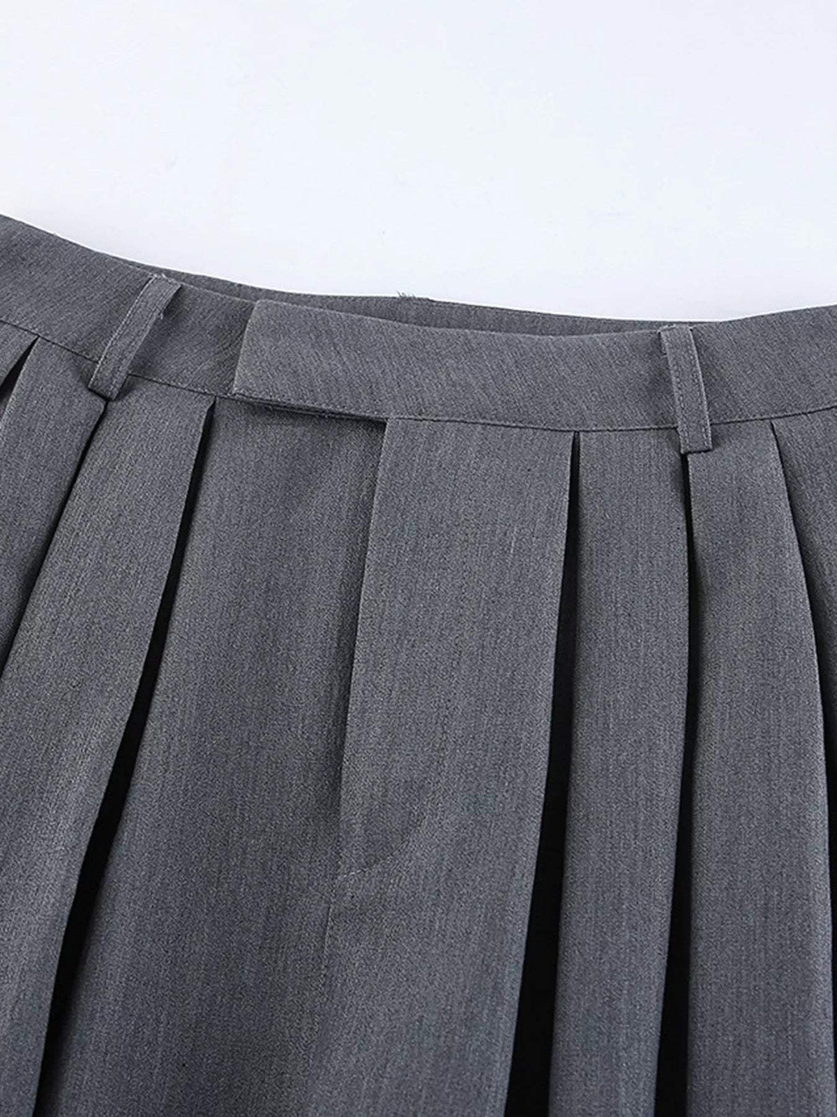 High-Waisted Wide-Leg Pleated Pants - Trendsi - Flyclothing LLC