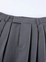 High-Waisted Wide-Leg Pleated Pants - Trendsi - Flyclothing LLC