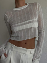 Round Neck Long Sleeve T-Shirt - Trendsi - Flyclothing LLC
