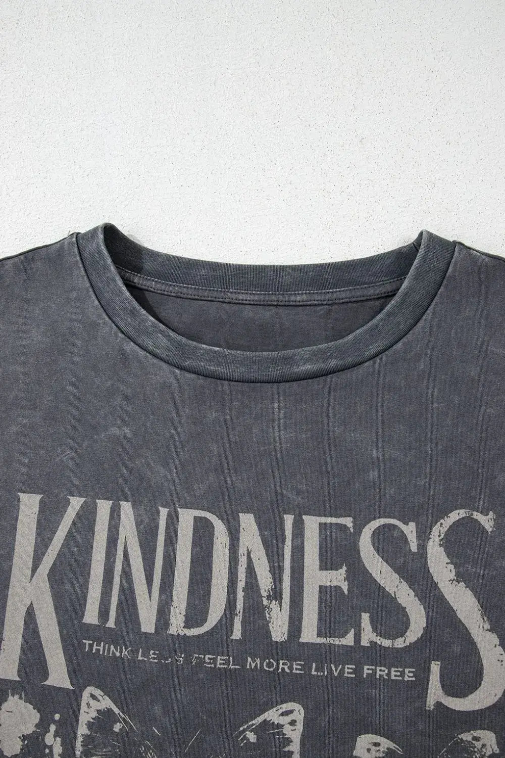 Kindness Butterflies Graphic Mineral Wash Loose Tee - Trendsi - Flyclothing LLC