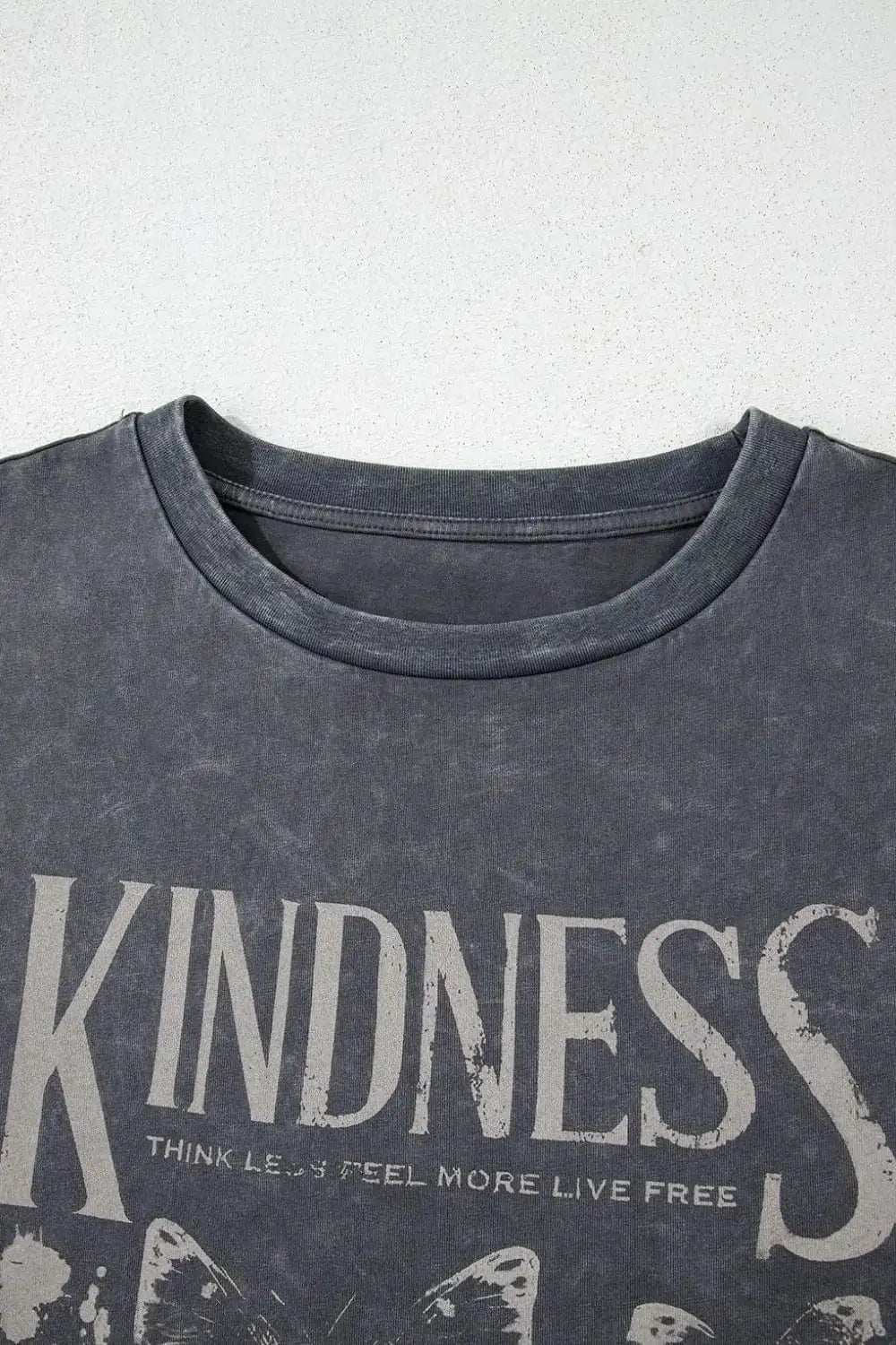 Kindness Butterflies Graphic Mineral Wash Loose Tee - Trendsi - Flyclothing LLC