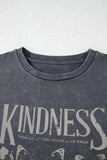 Kindness Butterflies Graphic Mineral Wash Loose Tee - Trendsi - Flyclothing LLC