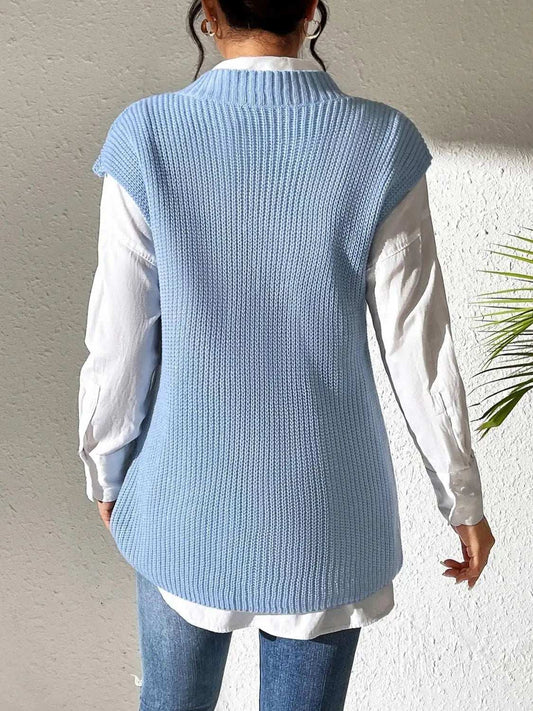 V-Neck Sweater Vest - Trendsi - Flyclothing LLC