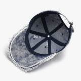 Distressed Cotton Adjustable Baseball Cap - Trendsi