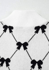 Bow Half Zip Sweater Vest - Trendsi - Flyclothing LLC