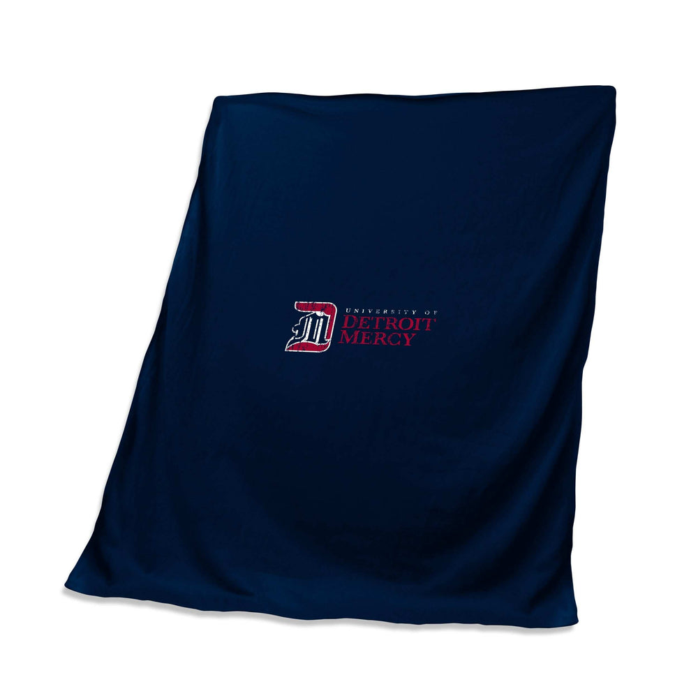 Univ of Detroit Mercy Navy Sweatshirt Blanket (Screened) - Logo Brands - Flyclothing LLC