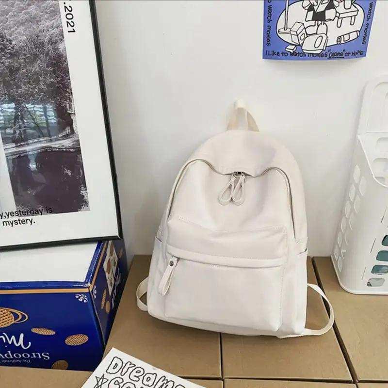 PU Leather Zip Backpack Bag - Trendsi - Flyclothing LLC