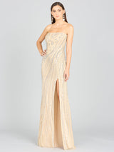 Freddy Strapless Beaded Gown