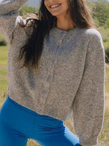 Button Down Long Sleeve Cardigan - Trendsi - Flyclothing LLC