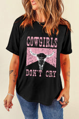 Graphic Round Neck Short Sleeve T-Shirt - Trendsi - Flyclothing LLC