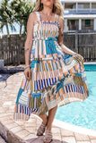 Square Neck Wide Strap Midi Dress - Trendsi