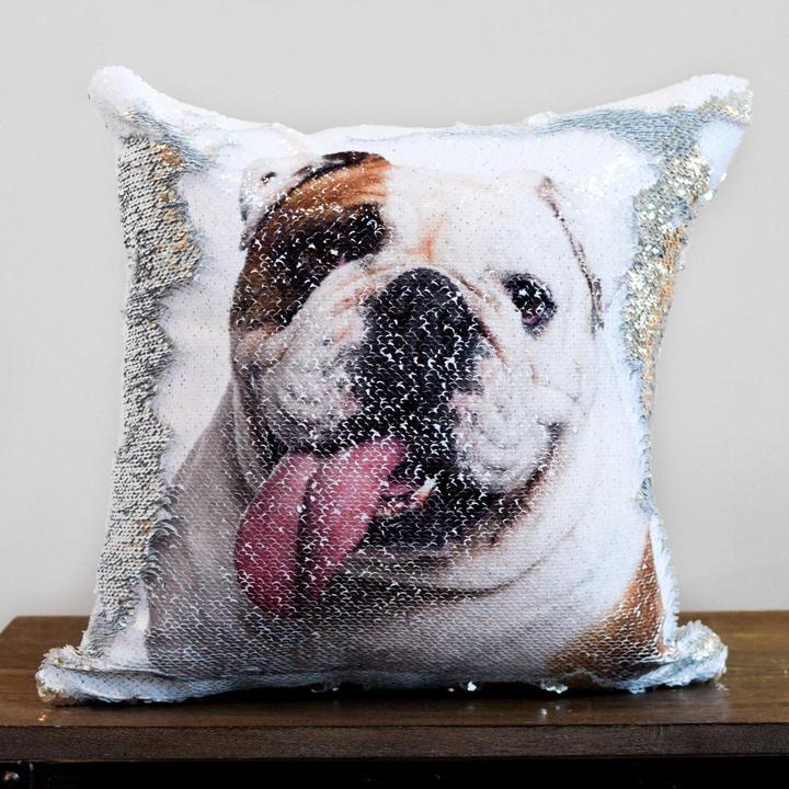 Custom Photo Cushion Cover Diy Personalized Sequin Luminous Pillowcase Room Decoration Baby Wedding Pet Photos Printed - My Store - Flyclothing LLC