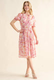 And The Why Full Size Smocked Waist Printed Midi Dress - Trendsi - Flyclothing LLC