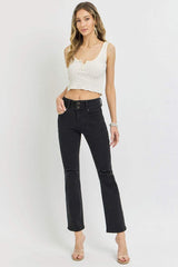 RISEN Full Size High Rise Wide Waistband Ankle Bootcut Jeans - Trendsi - Flyclothing LLC