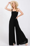 SAGE+FIG Smocked Flowy Wide Leg Jumpsuit - Trendsi
