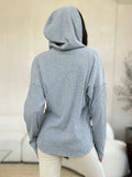 Culture Code Full Size Ribbed Zip Up Drawstring Hooded Jacket - Trendsi - Flyclothing LLC
