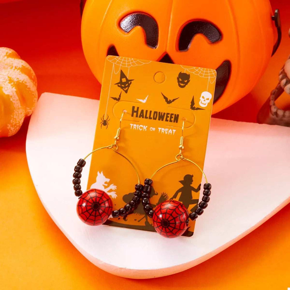 18K Gold-Plated Halloween Bead Earrings - Trendsi - Flyclothing LLC