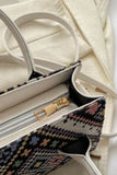 Geometric PU Leather Strap Handbag - Trendsi