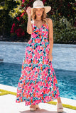 Printed V-Neck Maxi Cami Dress - Trendsi - Flyclothing LLC