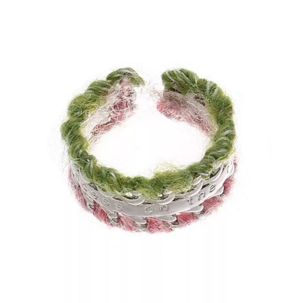 Brass Yarn-Wrapped Open Ring - Trendsi - Flyclothing LLC