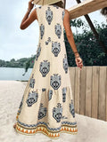Printed Sleeveless Maxi Dress - Trendsi - Flyclothing LLC