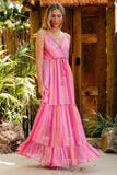 Printed Surplice Maxi Cami Dress - Trendsi - Flyclothing LLC