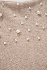 Plus Size Pearl Detail Round Neck Long Sleeve Sweater - Trendsi - Flyclothing LLC