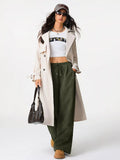 Casual Corduroy Wide Leg Pants - Trendsi - Flyclothing LLC