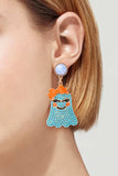 Smiling Ghost Shape Synthetic Pearl Earrings - Trendsi - Flyclothing LLC