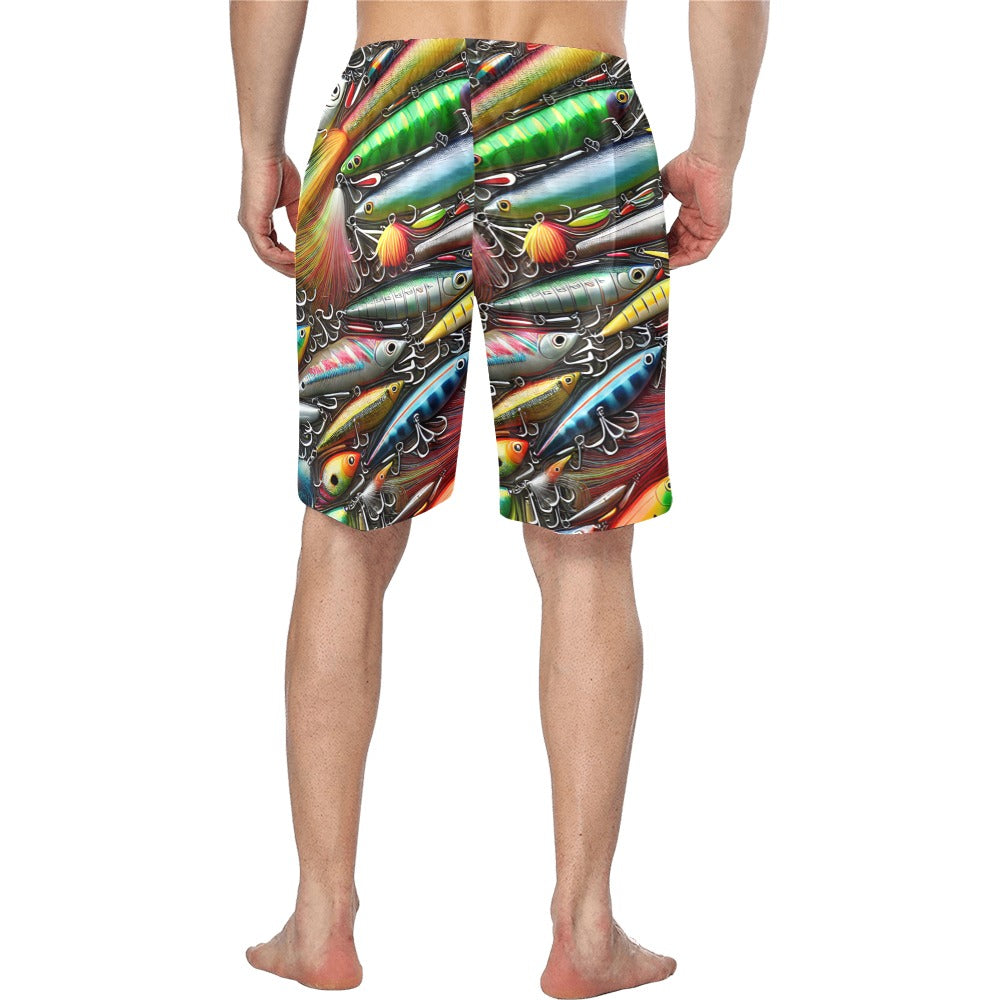 Baha Ranch Men's Fishing Lures Beach Swim Shorts