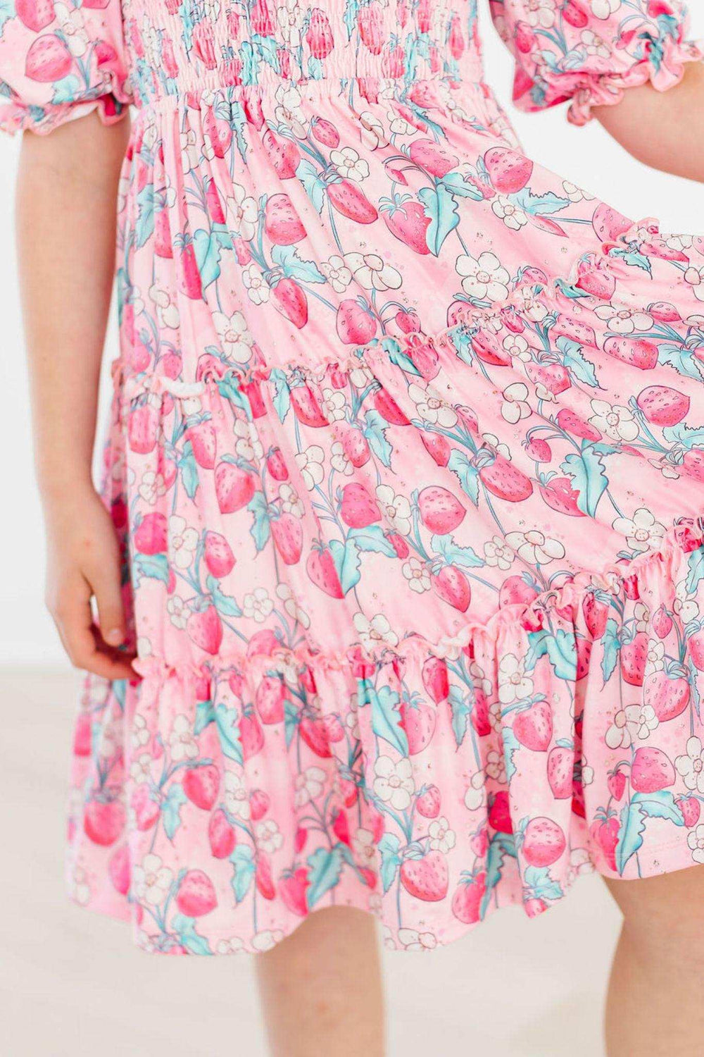 SALE Strawberry Shortcake Smocked Ruffle Dress - Mila & Rose ® - Flyclothing LLC