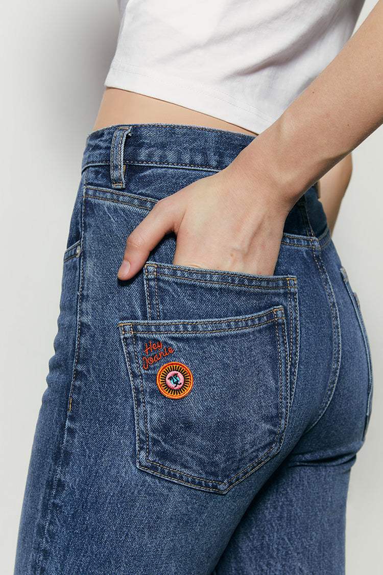 Two Shots High Rise Straight Crop Jeans HJ013 - Hey Joanie - Flyclothing LLC
