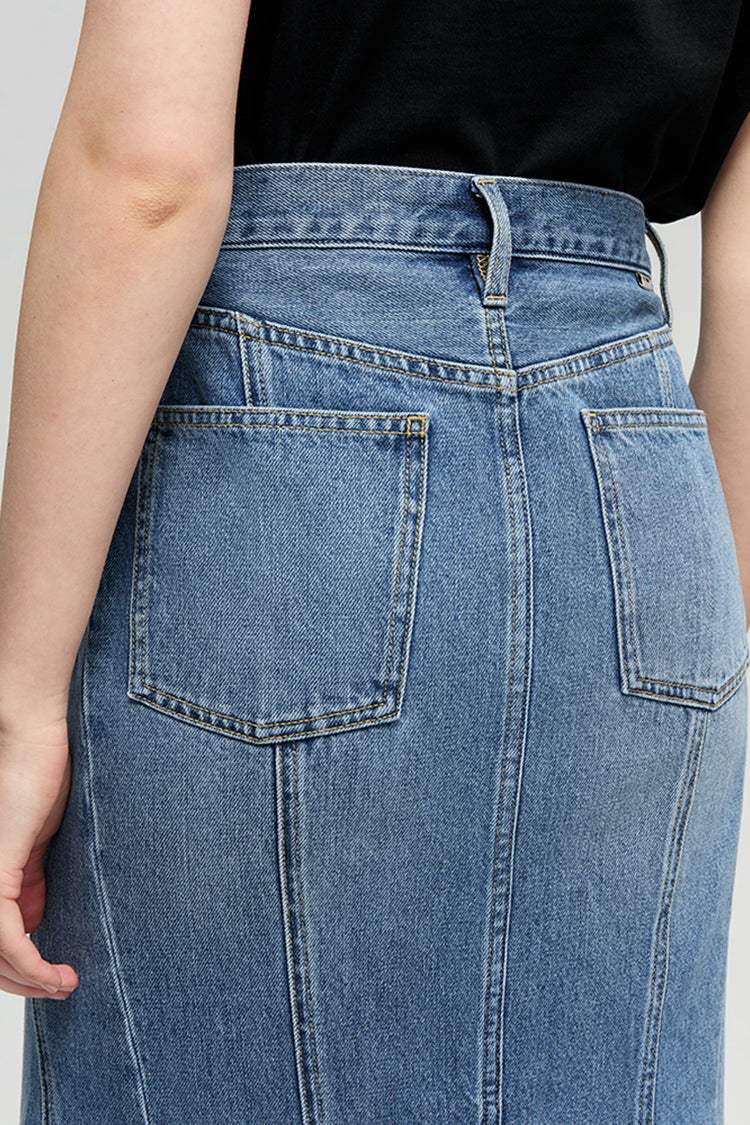 Ocean Wave Denim Skirt HJ821 - Hey Joanie - Flyclothing LLC