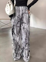 Abstract Print Wide Leg Pants - Trendsi - Flyclothing LLC