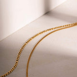 Stainless Steel Double-Layered Necklace - Trendsi - Flyclothing LLC