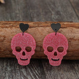 Acrylic Skeleton & Heart Earrings - Trendsi