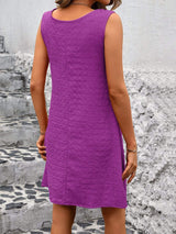 Asymmetrical Neck Sleeveless Mini Dress - Trendsi - Flyclothing LLC