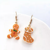 Christmas Gingerbread Man Drop Earrings - Trendsi - Flyclothing LLC