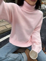 Turtleneck Long Sleeve Sweater - Trendsi - Flyclothing LLC